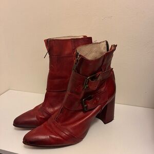 Freebird Red Heeled Boots